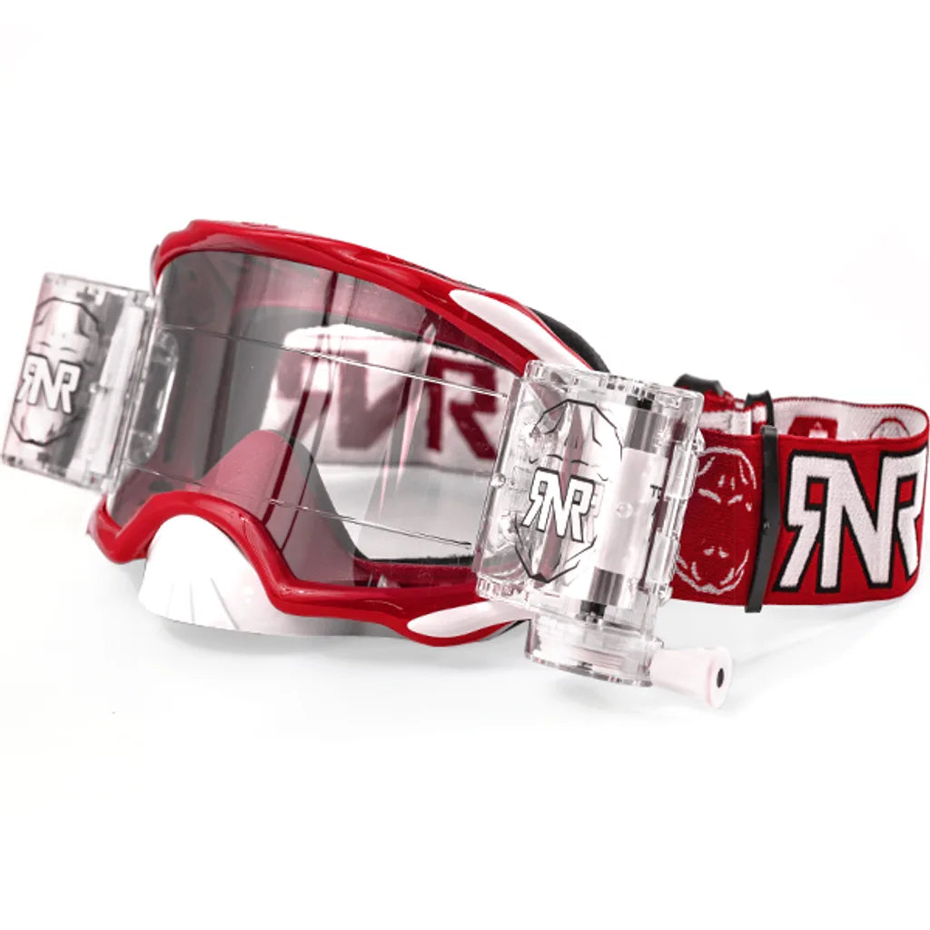Rip n Roll Platinum WVS Roll Off Goggles - Red