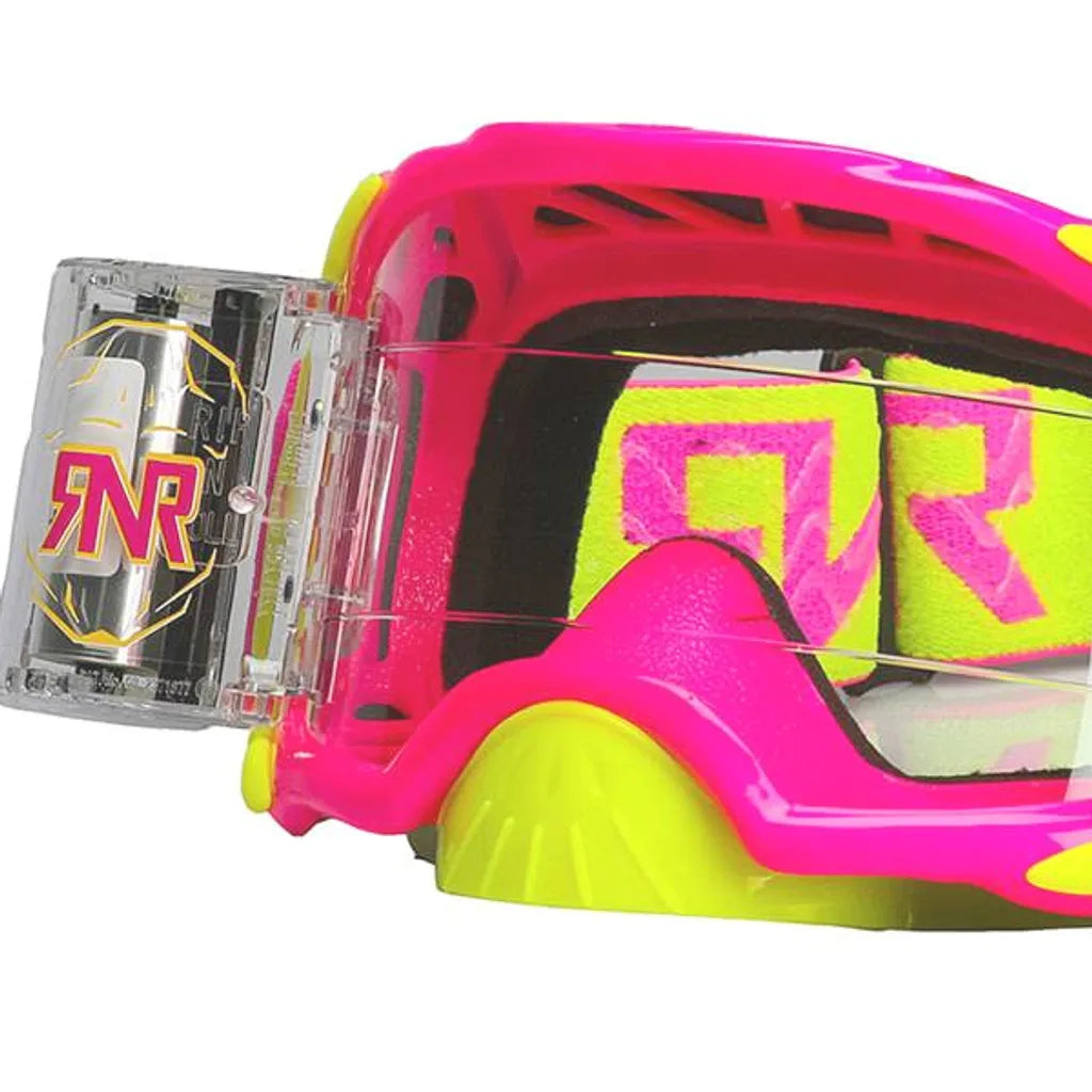 Rip n Roll Platinum WVS Roll Off Goggles - Neon Pink