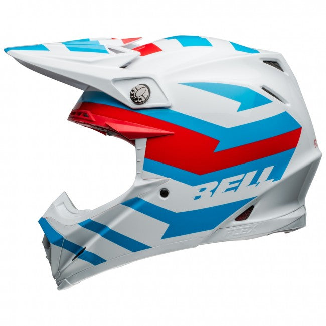 Bell MX 2024 Moto-9S Flex Adult Helmet (Banshee White/Red)