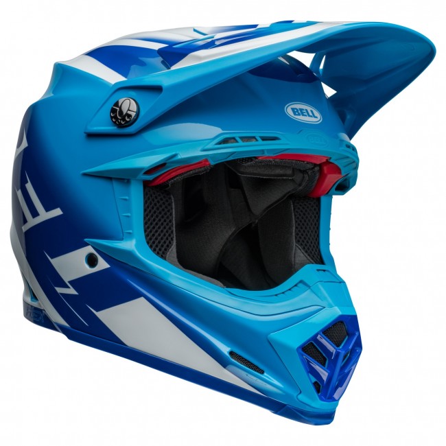 Bell MX 2024 Moto-9S Flex Adult Helmet (Rail Blue/White)