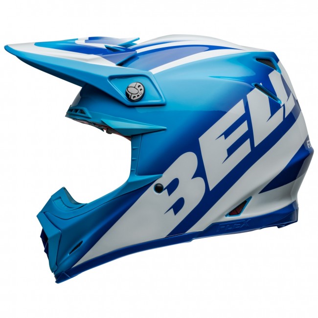Bell MX 2024 Moto-9S Flex Adult Helmet (Rail Blue/White)