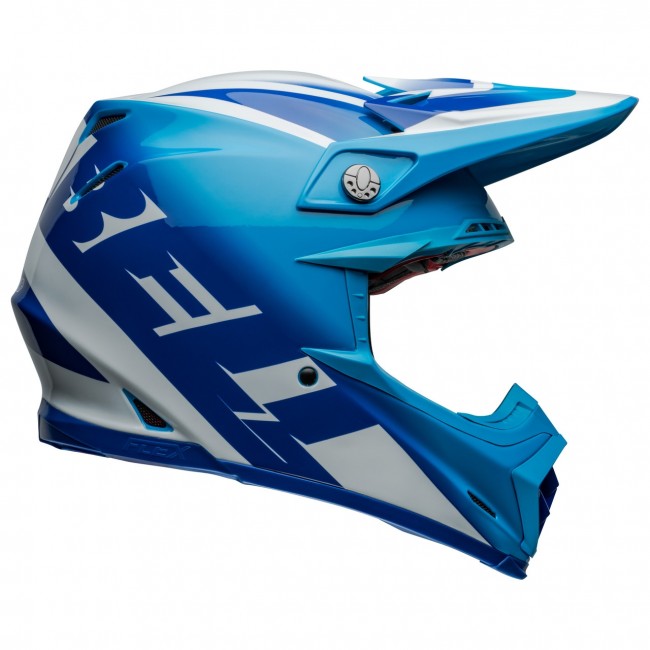 Bell MX 2024 Moto-9S Flex Adult Helmet (Rail Blue/White)