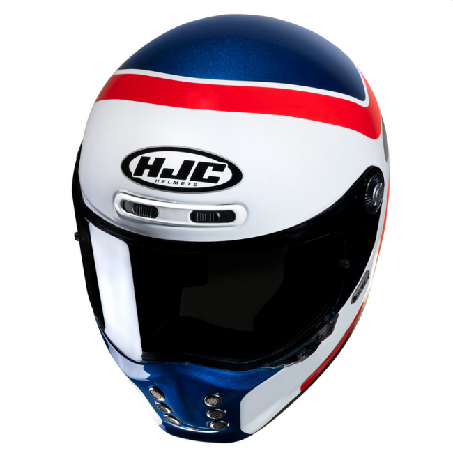 HJC V10 Helmet - Grape White Red Blue