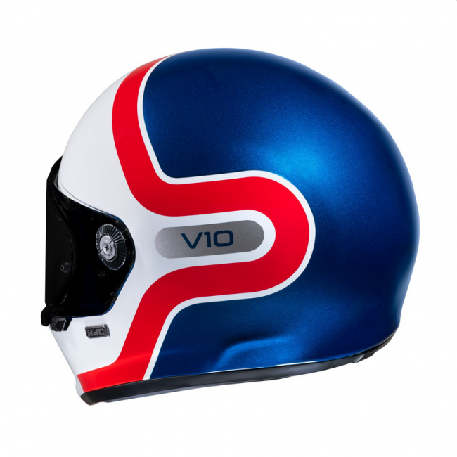 HJC V10 Helmet - Grape White Red Blue