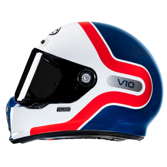 HJC V10 Helmet - Grape White Red Blue