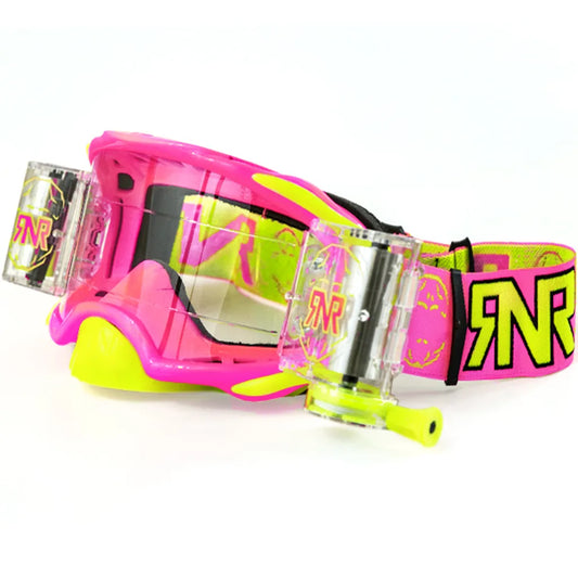 Rip n Roll Platinum WVS Roll Off Goggles - Neon Pink