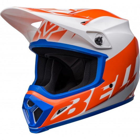 BELL MX-9 Mips Disrupt Motorcycle Helmet White Orange