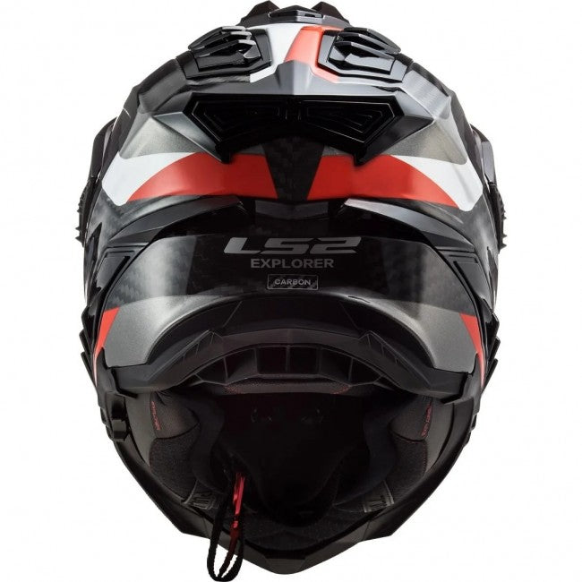 LS2 MX701 Explorer Carbon Helmet Frontier Titanium Red