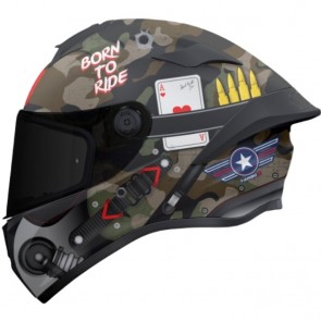 MT Targo S Patton Helmet – Green/Camo