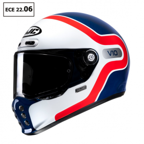 HJC V10 Helmet - Grape White Red Blue